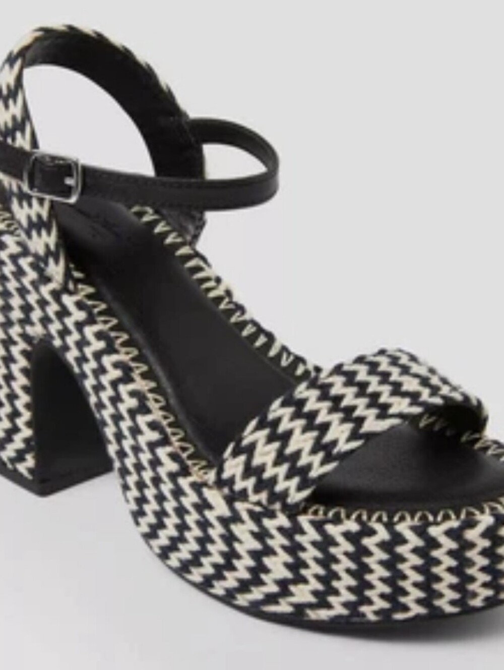 Madeline Woven Platform Sandal Heels with Memory Foam Insole
